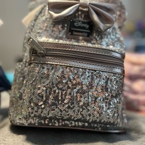 Loungefly Silver Sequin Minnie